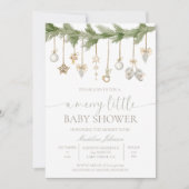 Jory Little Christmas Baby shower Invitation (Devant)