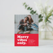 Jory vibes seulement rétro rouge photo carte posta (Debout devant)