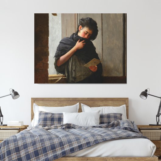 José Almeida Jr - Saudade (Longing) (1899) Canvas Afdruk (Insitu (Slaapkamer))