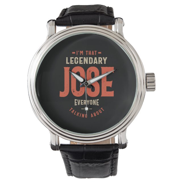 Jose Name Funny Personalized Birthday Jose Horloge (Voorkant)