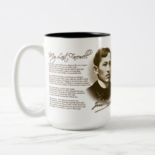 Jose Rizal My Last Farewell Tweekleurige Koffiemok