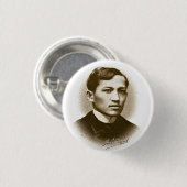 Jose Rizal (Sepia Print) Ronde Button 3,2 Cm (Voorkant /achterkant)