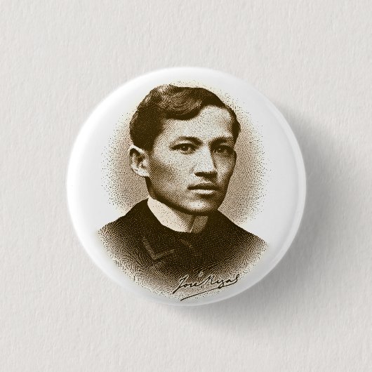 Jose Rizal (Sepia Print) Ronde Button 3,2 Cm (Voorkant)