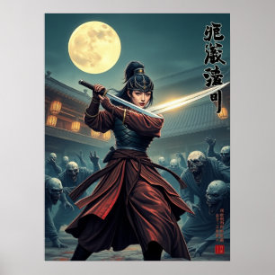 Joseon Vrouw Warrior Art - Koreaans historisch Poster