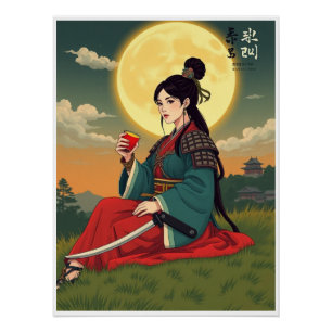 Joseon Vrouw Warrior - Soju Moonligh Poster Perfect Poster