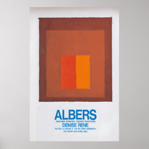 Joseph Albers 1968 Expositie Poster Abstracte Kuns