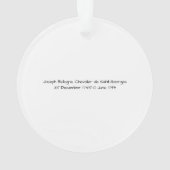 Joseph Bologne Chevalier de Saint-Georges Ornament (achterkant)