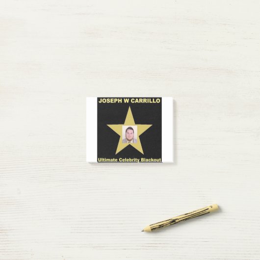 Joseph Carrillo - Ultimate Celebrity Blackout Post-it® Notes (Op bureau)