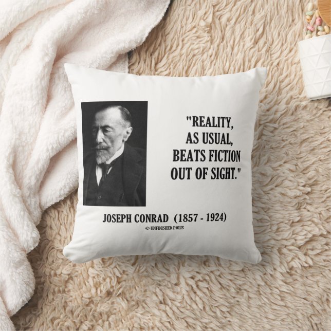 Joseph Conrad Reality zoals gewoonlijk verslaat fi Kussen (Deken)