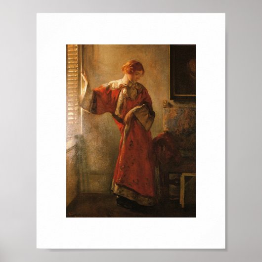 Joseph deCamp, het raam blind, beeldende kunst Poster (Voorkant)