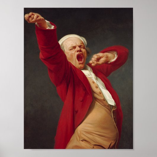 Joseph Ducreux Yawning Self Portrait Poster (Voorkant)