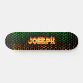 Joseph echt vuur en vlammenskateboard ontwerp. skateboard (Horizontaal)