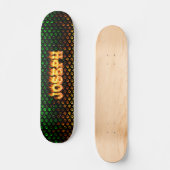 Joseph echt vuur en vlammenskateboard ontwerp. skateboard (Voorkant)
