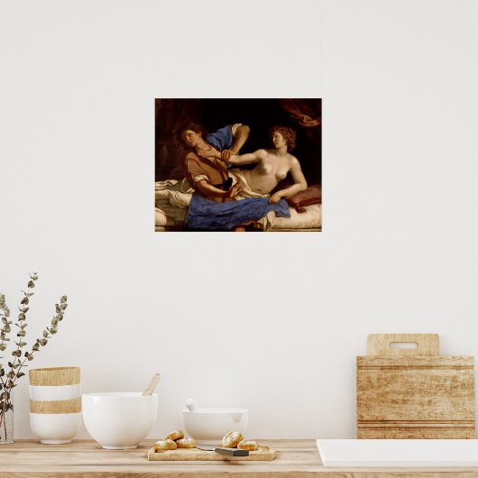 Joseph en de vrouw van Potiphar, c.1649 Poster (Keuken)