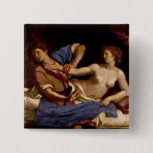 Joseph en de vrouw van Potiphar, c.1649 Vierkante Button 5,1 Cm