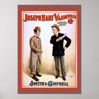 Joseph Hart Vaudeville Co Theater Poster