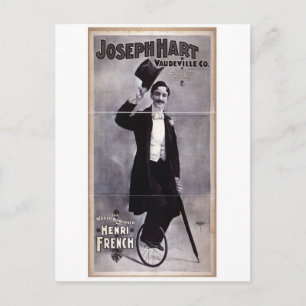 Joseph Hart Vaudeville, 'Henry French' Retro Theat Briefkaart