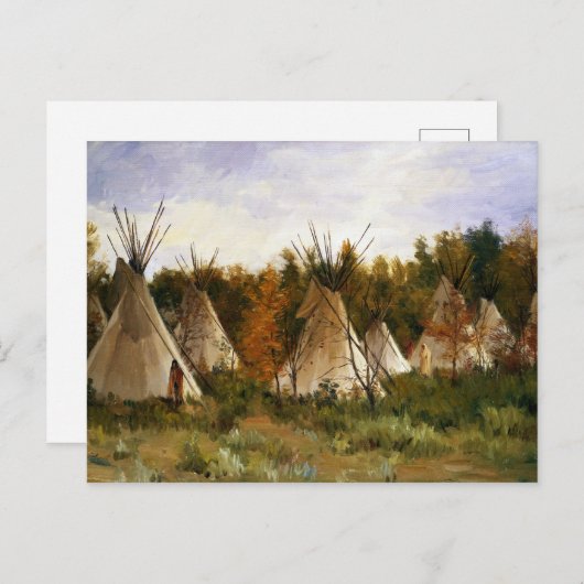 Joseph Henry Sharp The Summer Camp Briefkaart (Voorkant / Achterkant)