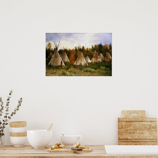 Joseph Henry Sharp The Summer Camp Poster (Keuken)