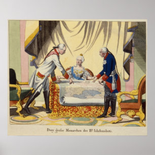 Joseph II, Catherine the Great en Frederick II Poster