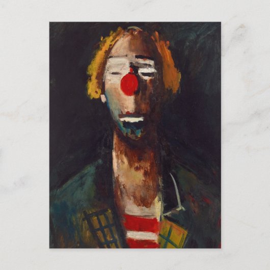 Joseph Kutter Clown Portret Briefkaart (Voorkant)