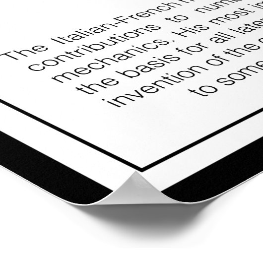 Joseph Louis Lagrange Poster (Hoek)