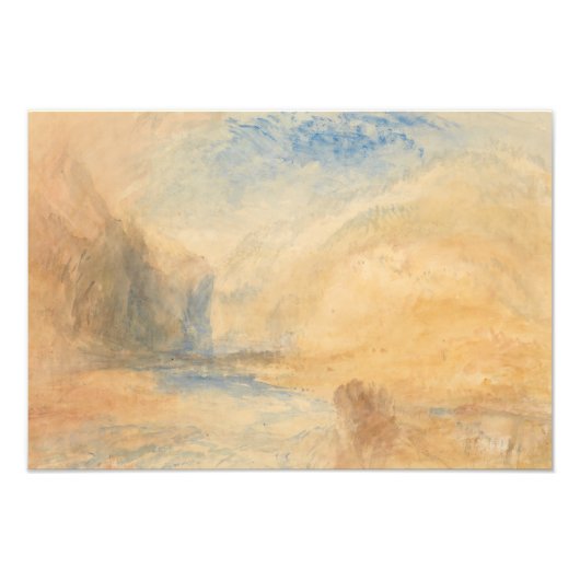 Joseph Mallord William Turner - Berg landschap Foto Afdruk (Voorkant)