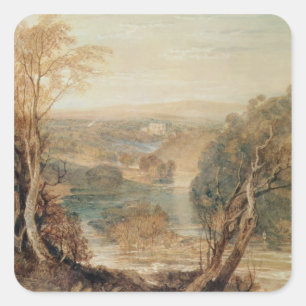 Joseph Mallord William Turner De rivier de Wharf Vierkante Sticker