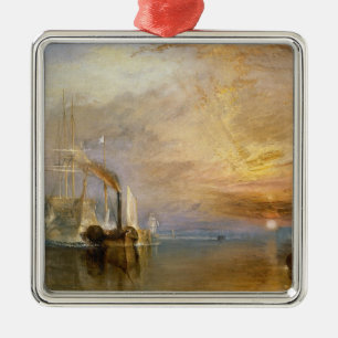 Joseph Mallord William Turner De strijdingstempe Metalen Ornament