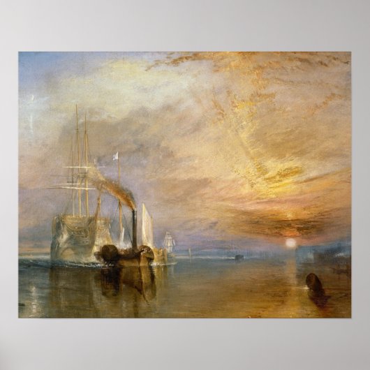 Joseph Mallord William Turner | De strijdingstempe Poster (Voorkant)