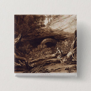 Joseph Mallord William Turner Jason, gegraveerd Vierkante Button 5,1 Cm