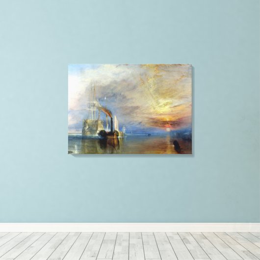 Joseph Mallord William Turner The Fighting Temerai Canvas Afdruk (Insitu (Houten vloer))