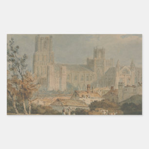 Joseph Mallord William Turner - Uitzicht van Ely Rechthoekige Sticker