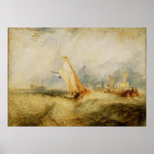 Joseph Mallord William Turner | Van Tromp Going Ab Poster (Voorkant)