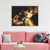 Joseph met Potiphar's vrouw Canvas Afdruk (Insitu (Woonkamer))