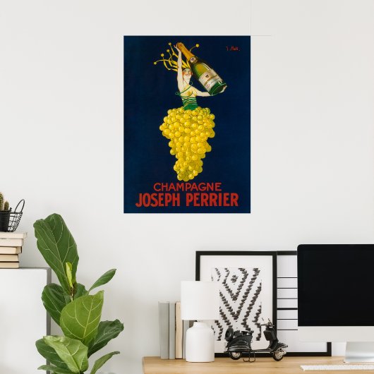 Joseph Perrier Champagne Poster promotionnel (Bureau à domicile)