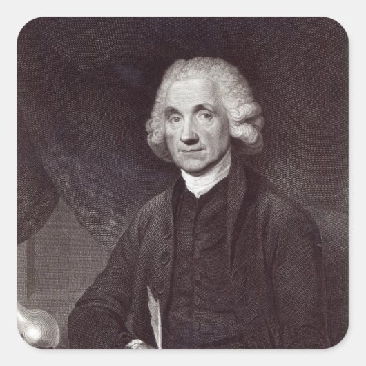 Joseph Priestley Vierkante Sticker (Voorkant)