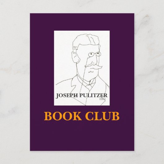 JOSEPH PULITZER, BOOK CLUB - CARTE POSTALE (Devant)