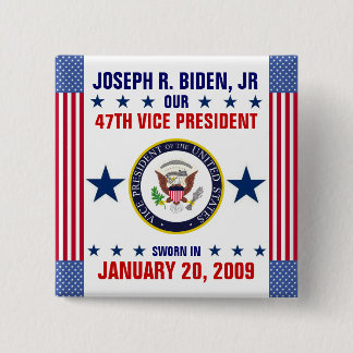 Joseph R. Biden, Jr Vierkante Button 5,1 Cm