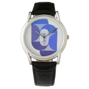 Joseph Schillinger Key Blue. Abstracte geometrie Horloge