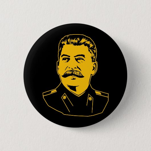Joseph Stalin Portrait Ronde Button 5,7 Cm (Voorkant)