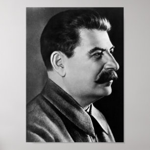 Joseph Stalin Profiel Foto Poster
