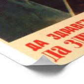 Joseph Stalin Sovjet-propaganda poster (Hoek)