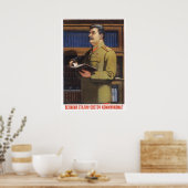 Joseph Stalin Sovjet-propaganda poster (Keuken)