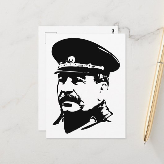 Joseph Stalin, USSR, CCCP, Soviet Union, Communism Briefkaart (Voorkant / Achterkant in situ)