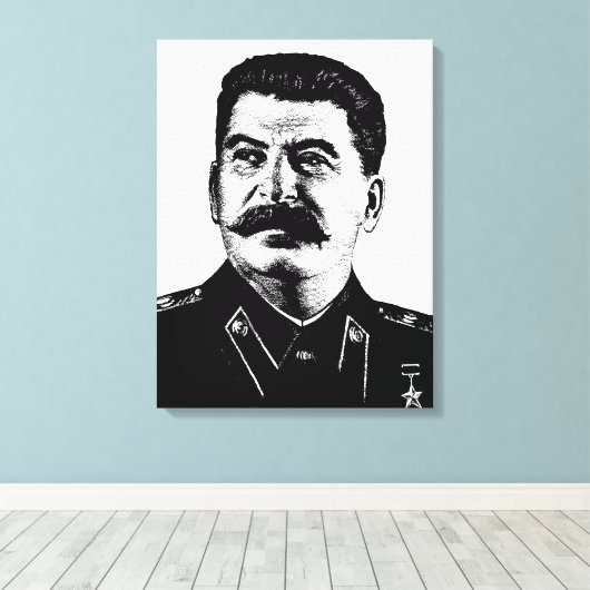 Joseph Stalin, USSR, CCCP, Soviet Union, Communism Canvas Afdruk (Insitu (Houten vloer))