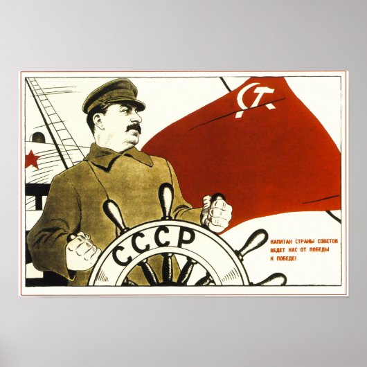 Joseph Staline. Poster de propagande soviétique (Devant)