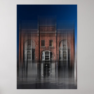Joseph White Building No 7 Kleur Blur Versie Poster