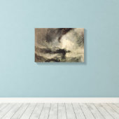 Joseph William Turner - Sneeuw storm van de haven Canvas Afdruk (Insitu (Houten vloer))