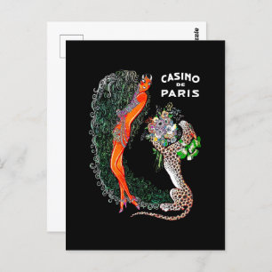 Josephine Baker Cheetah Jazz Age Briefkaart
